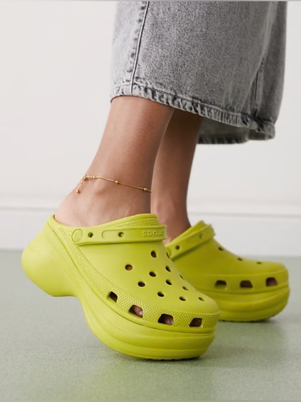 ASOS Crocs Classic Bae Clogs in Kiwi